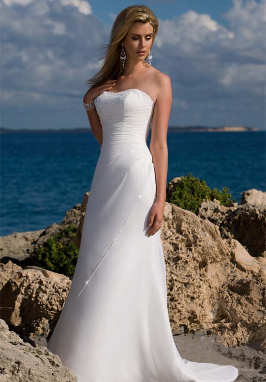 Orifashion HandmadeGraceful Simple Beach Bridal Gown / Wedding D